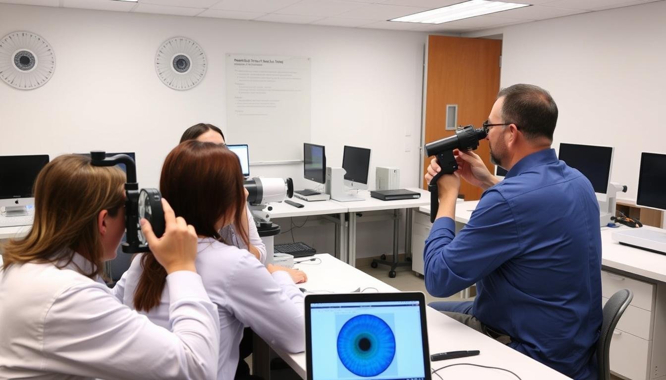 Professional iridology training session with MAIKONG equipment