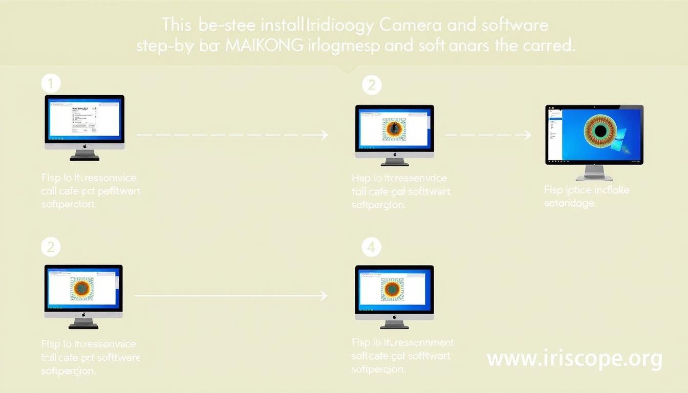 Step-by-step installation process for MAIKONG Iridology Camera