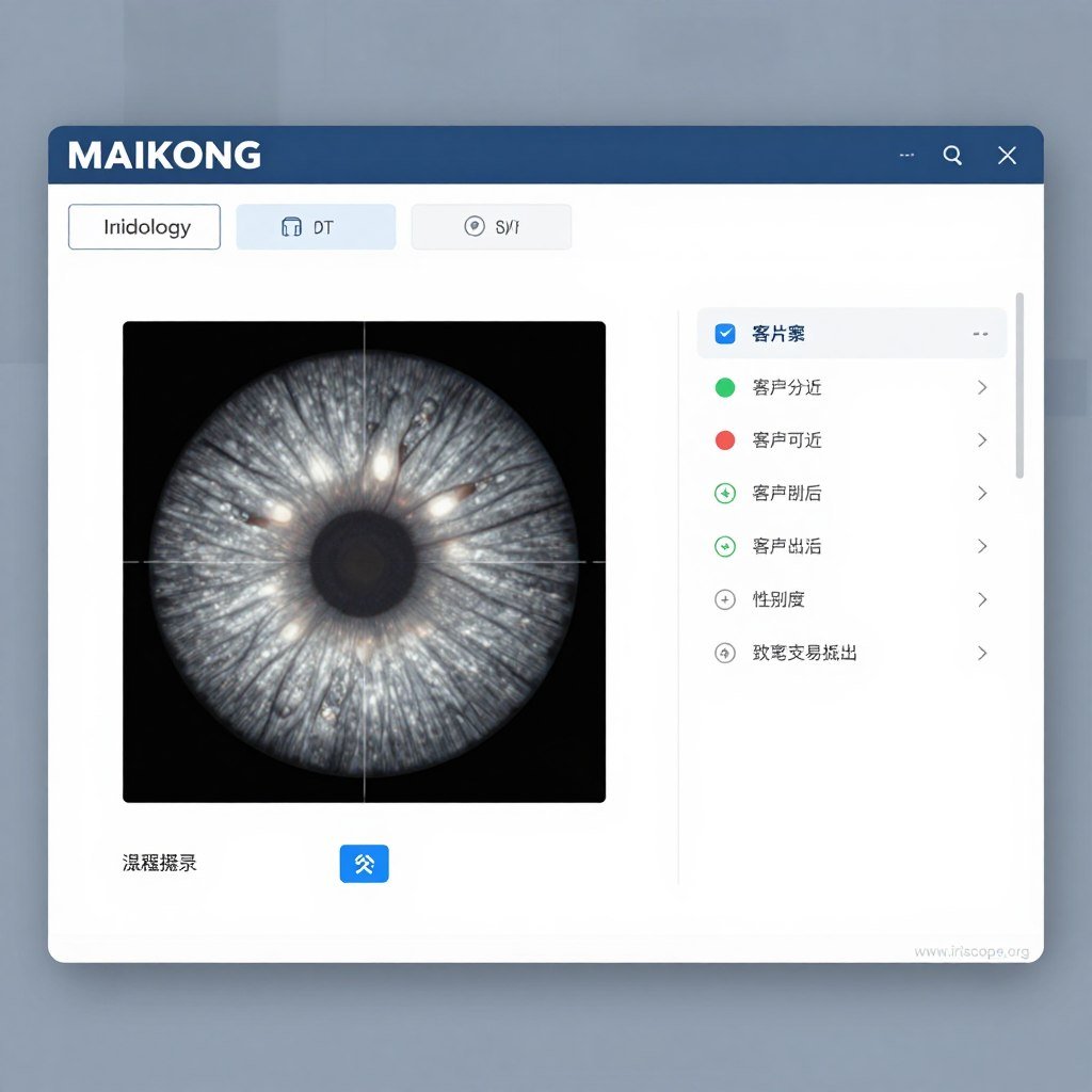 MAIKONG Iridology Analysis Software interface