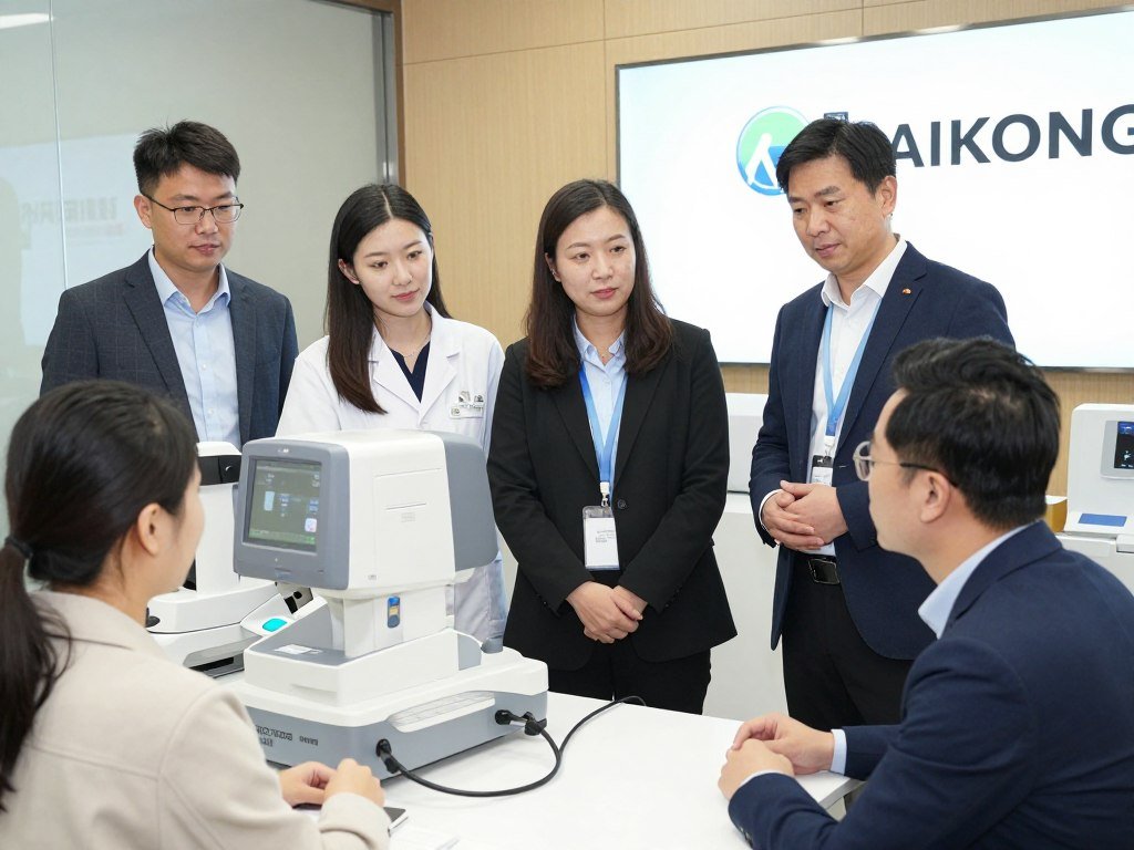 MAIKONG's expert team providing consultation on iridology equipment