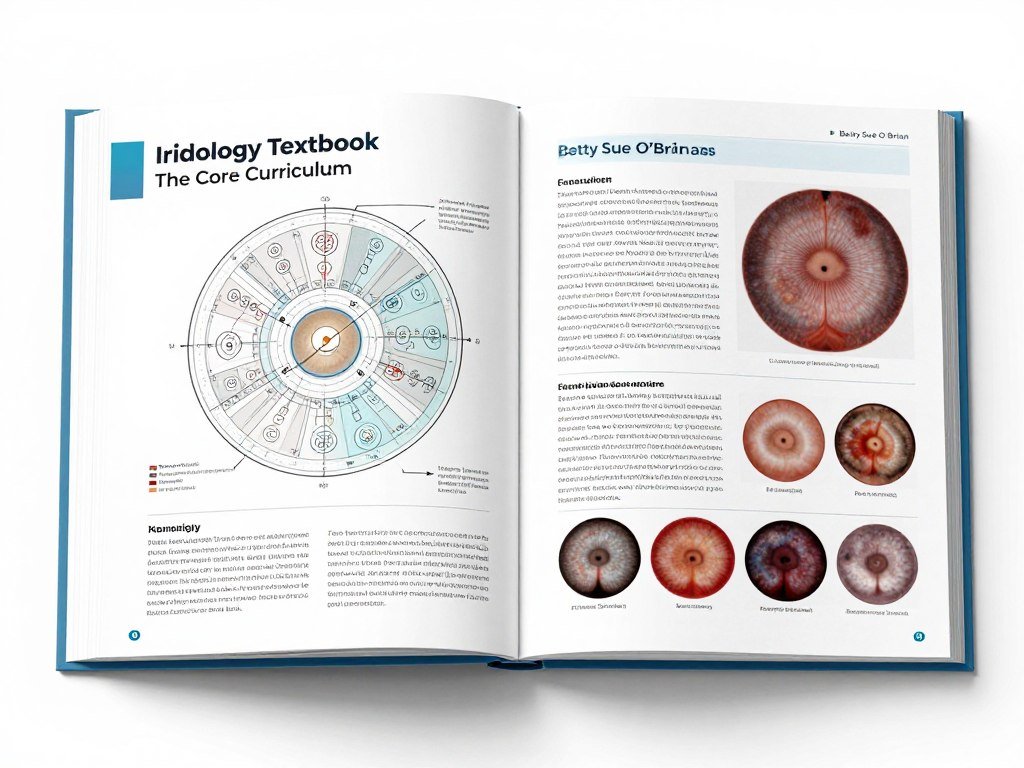 Iridology Textbook showing professional iris analysis techniques and clinical applications