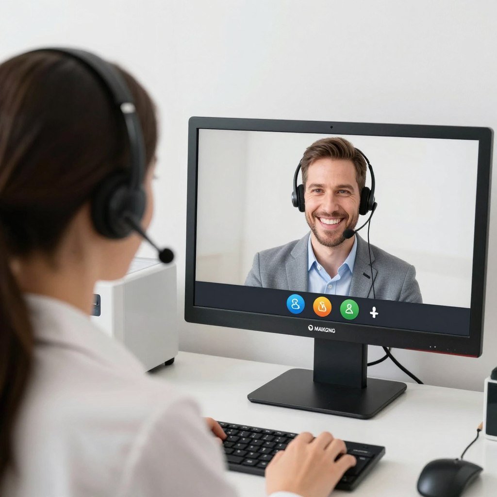 MAIKONG customer support team assisting iridology practitioners