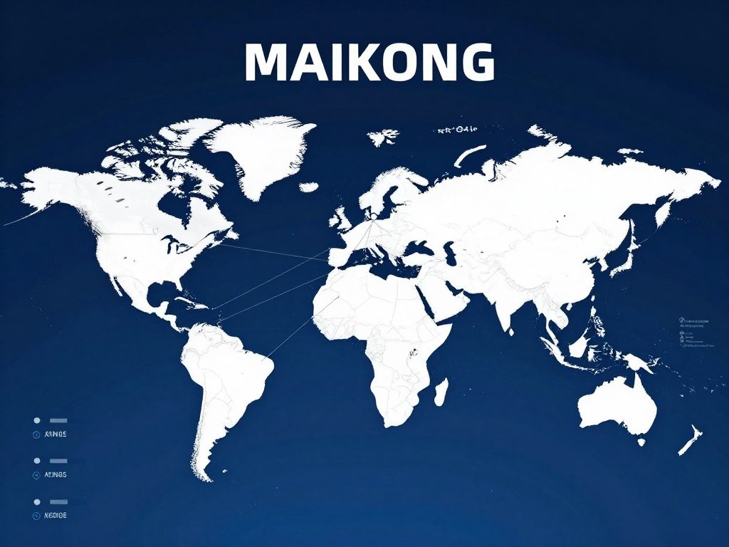 Global distribution network map showing MAIKONG partner locations