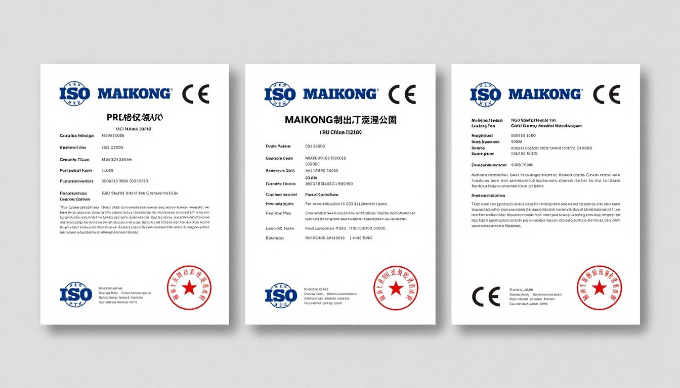 MAIKONG ISO 9000 and CE certification certificates