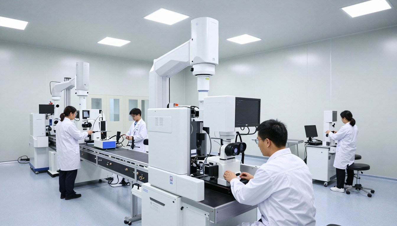 MAIKONG manufacturing facility producing iridology cameras