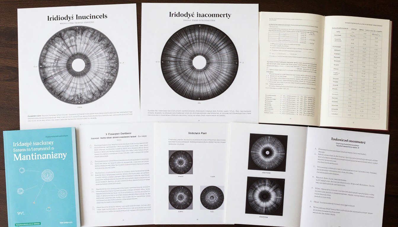 Educational resource materials for learning iridology color analysis techniques