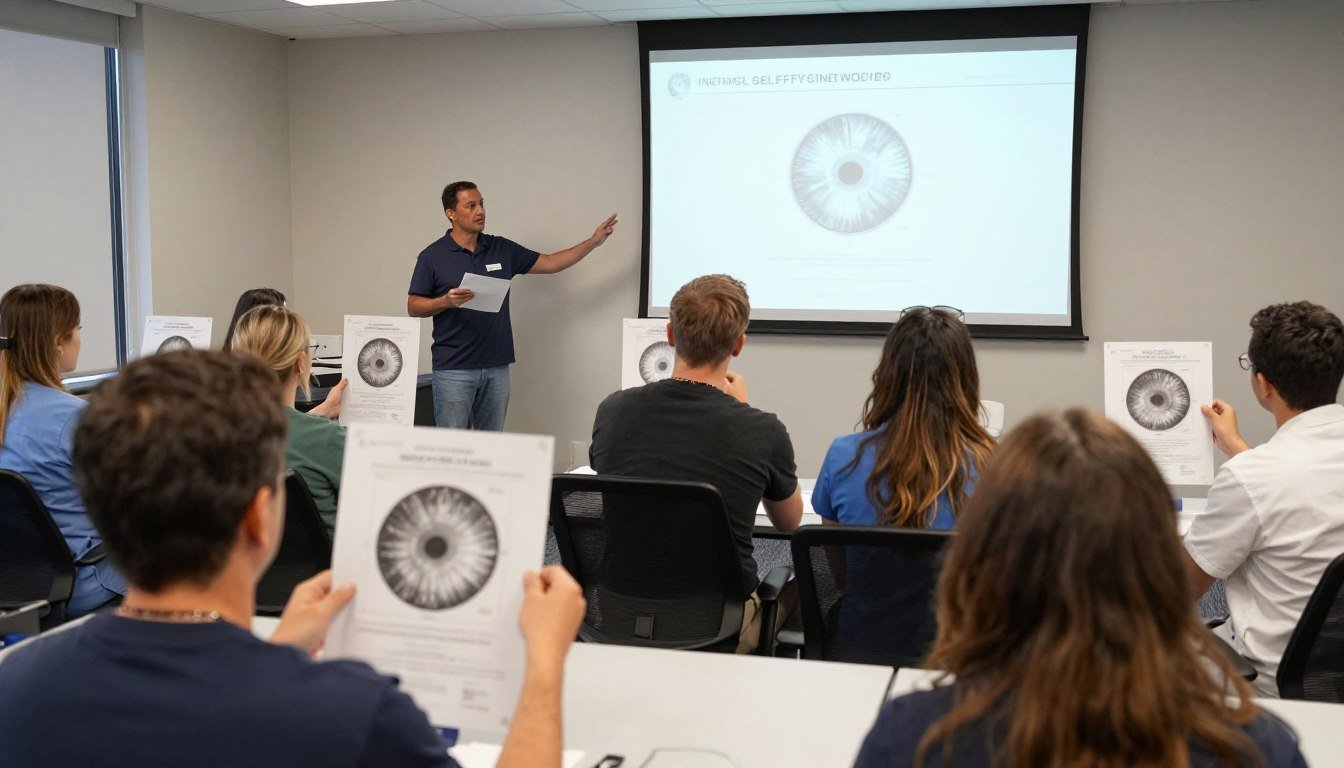 Iridology certification training classroom